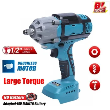 2000makita torque brushless impact wrench for Makita 18V battery 1/2 inch electric cordless driver power tools