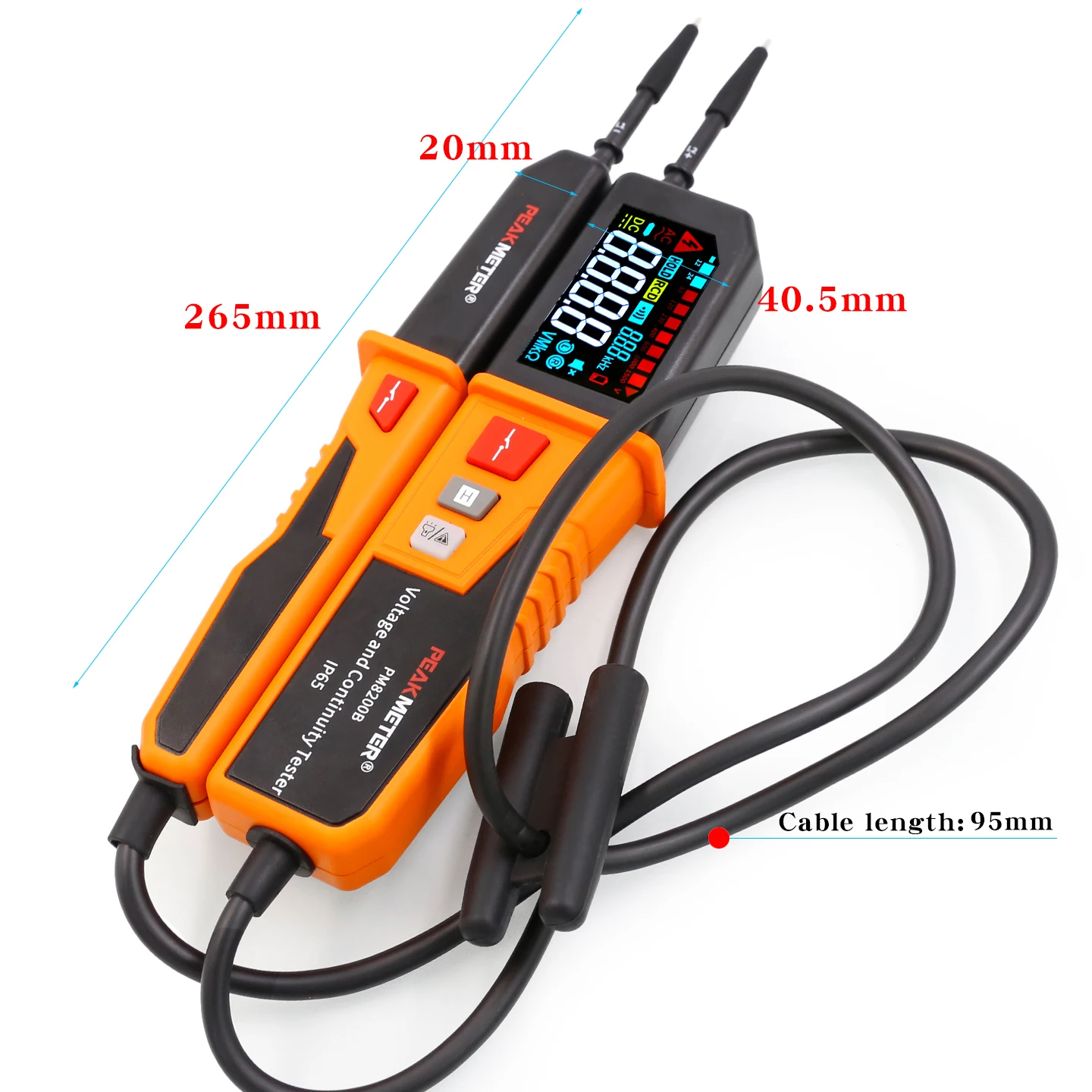 PM8200B Waterproof and Dustproof Intelligent AC/DC Voltage Measurement Instrument with RCD Testing and Polarity Detection