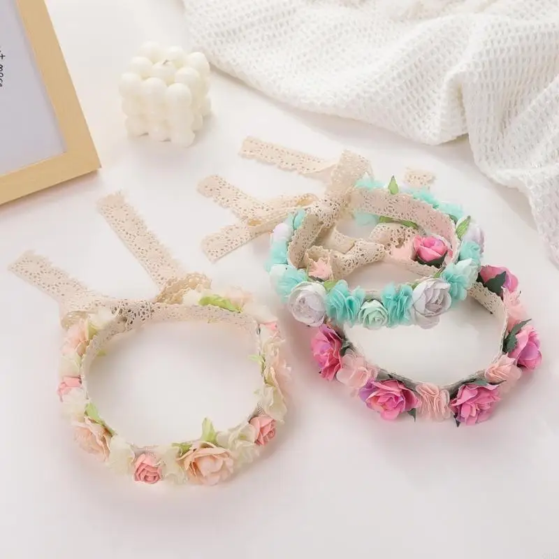 

1pc Hair Accessories Elastic Headpiece Hairband Lace Flower Headband Adjustable