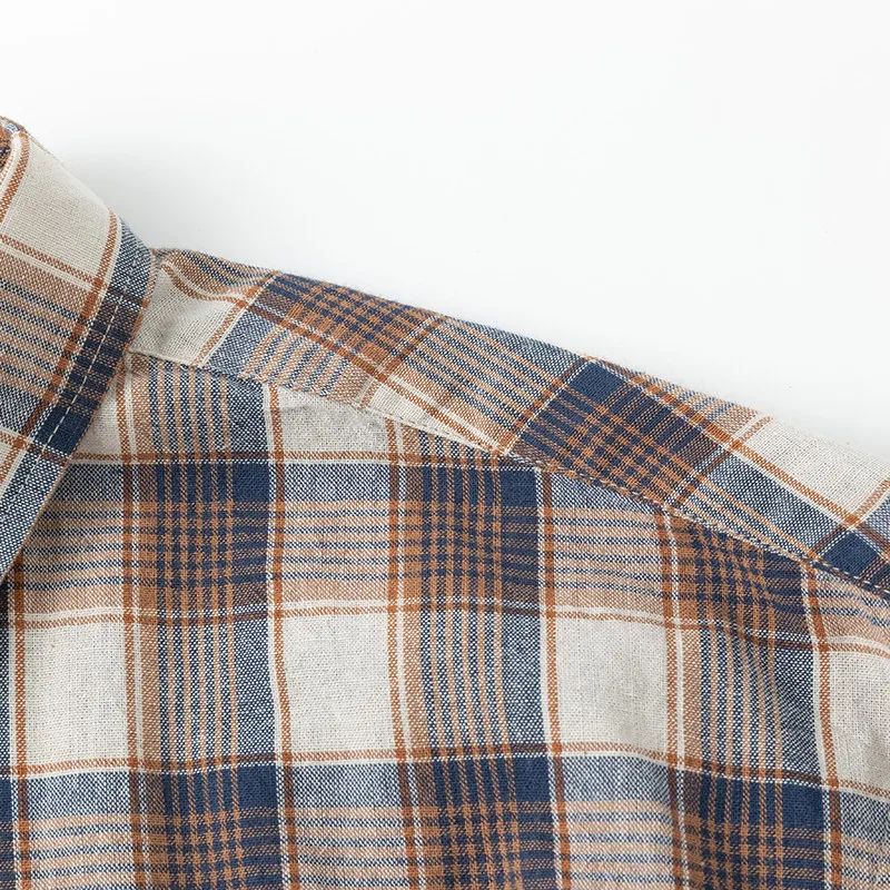 Männer Hemd Plaid 100% Baumwolle Flanell Langarm Oversize Lose Frühling Herbst Straße Casual Business Männlich Bequeme Kleid Hemd – Detail 16