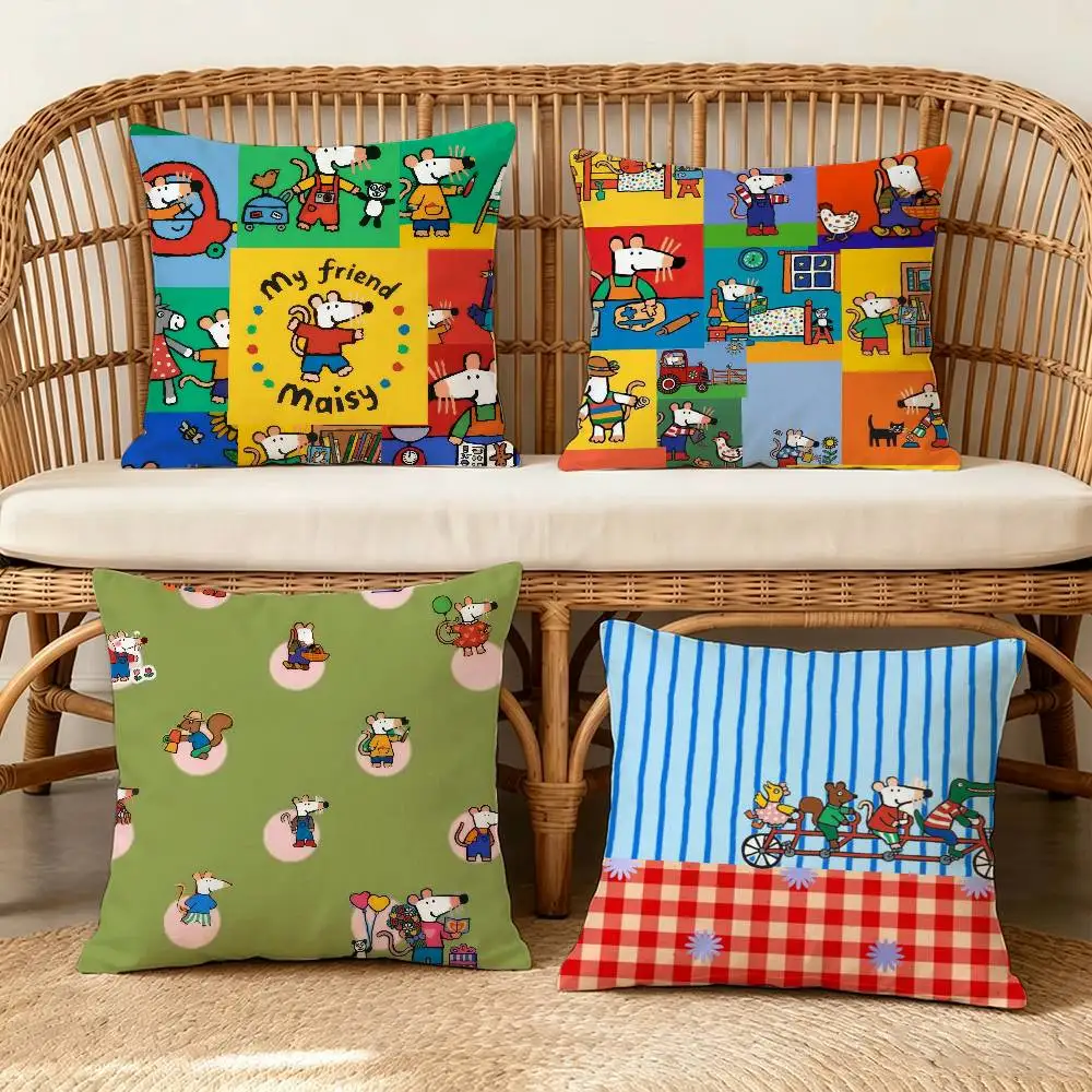 Character Maisy MouseS Cushion Cover    Maple Design Cushion Cover Happy Autumn Harvest decor Holiday Decorati Pillow Cover