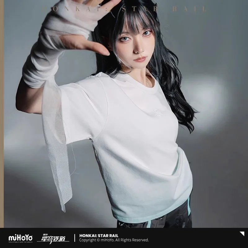 [Genuíno] mihoyo jogo firefly camiseta honkai star rail firefly tema cotta topos camiseta roupas neutras cosplay presentes de halloween