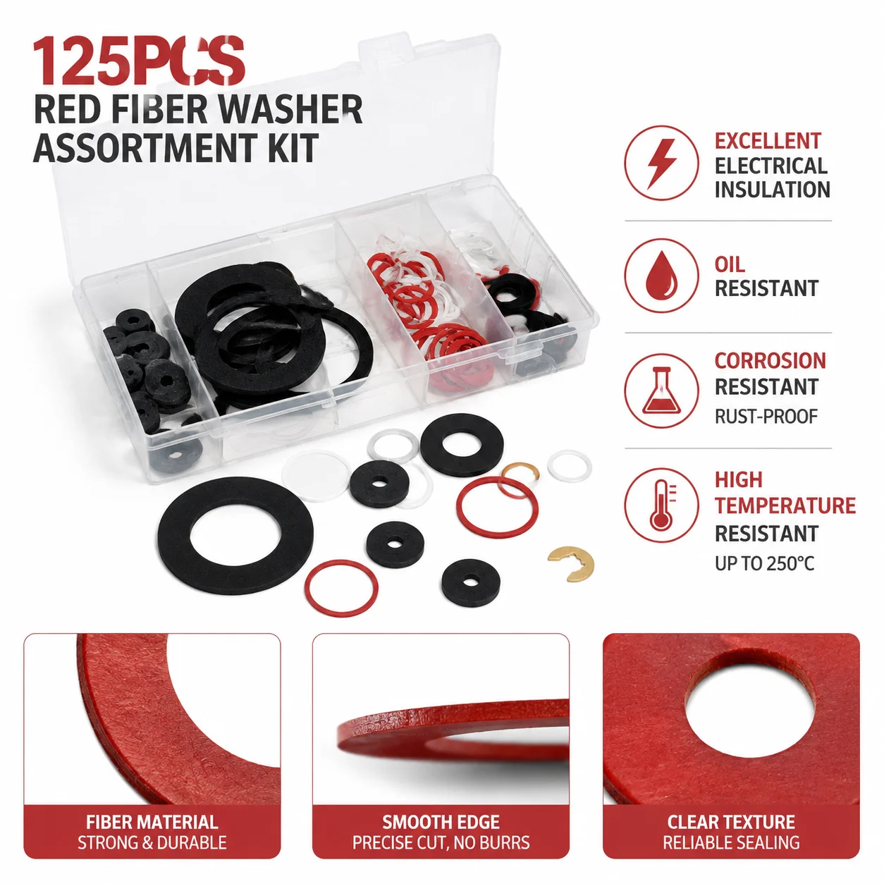 Multi Functional Gasket Series 125 Piece Sealing Gasket, Home Appliance Machinery Screw Buffer Sealing Gasket