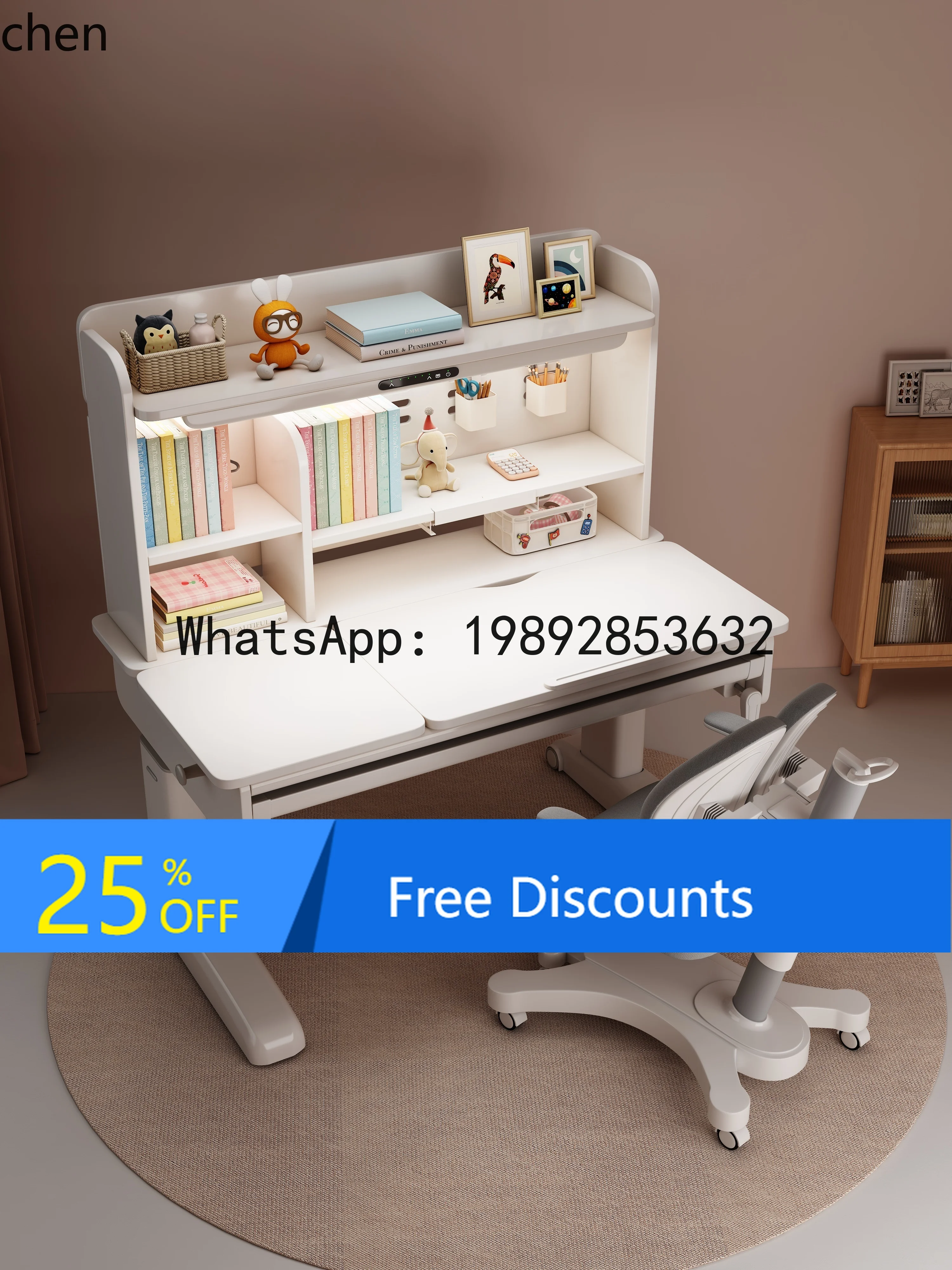 

study table liftable home desk solid wood eye protection desk writing table and chair set