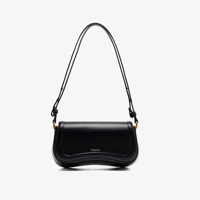 Withered 2024 New French Fashion Blogger Retro Leather Square Bag Underarm Bag Casual Versatile Office Ladies Bags Women