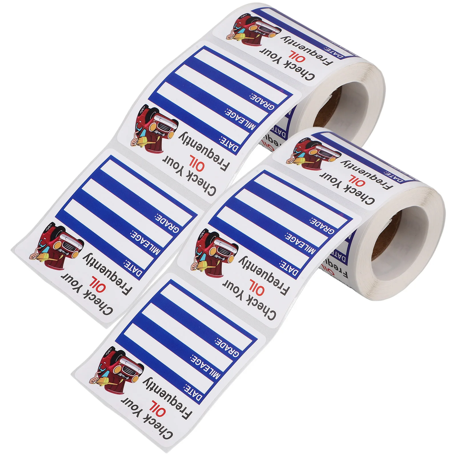 2pcs 2 Rolls Oil Change Reminder Sticker Strong Adhesion Service Due Decal For Car Maintenance Window Label Sticker Adhesive Car