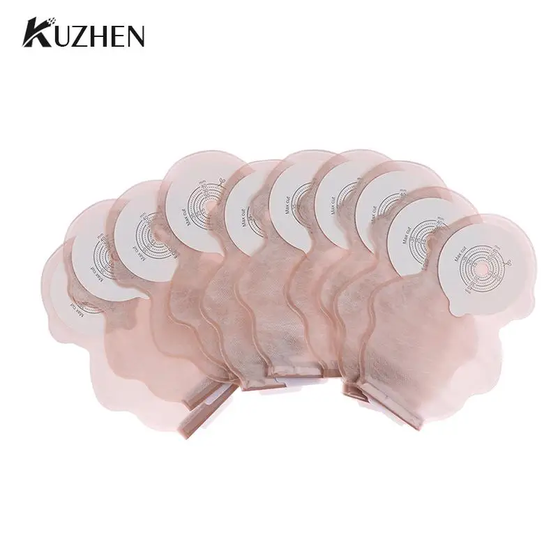 10pcs/lot, Pediatric One-piece Drainable Colostomy Bag,Portable Sticky Closure,Carton Design For Kids, Odor-free Stoma Care Bags