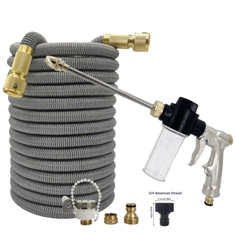 

Telescopic Garden Hose set, High-Pressure Car Wash Foam Water Gun, Multiple Spraying Modes, Garden Hose, Garden Irrigation Set