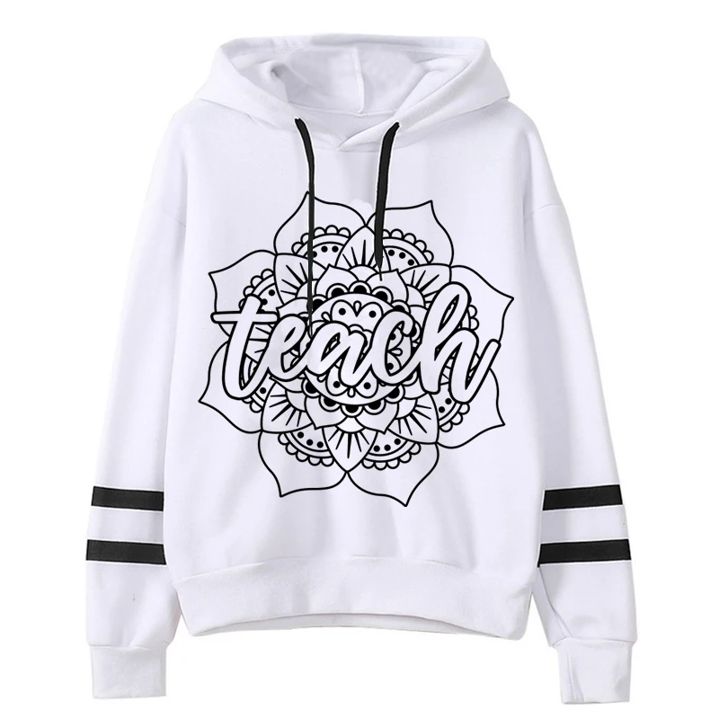 Floral Design Women/Men Sweatshirt Graphic Funny Teacher Autumn Hoodies Trendy Teacher Flower Premium Hoodie Sweatshirt Unisex