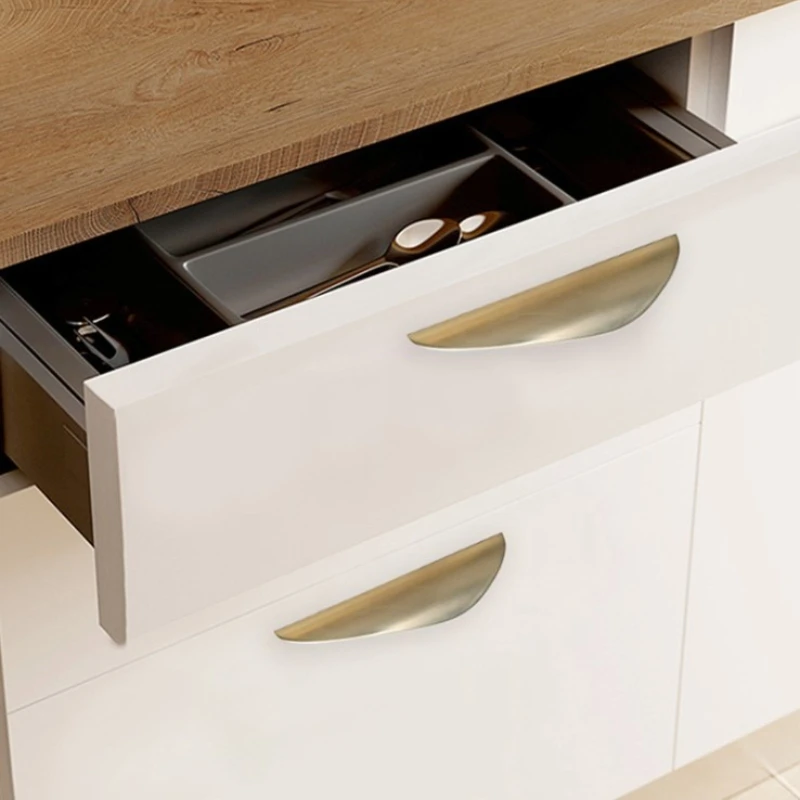 

Copper Gold Cabinet Handles Drawer Knobs Black Kitchen Handles Cupboard Door Pulls Half Moon Furniture Handle Door Hardware