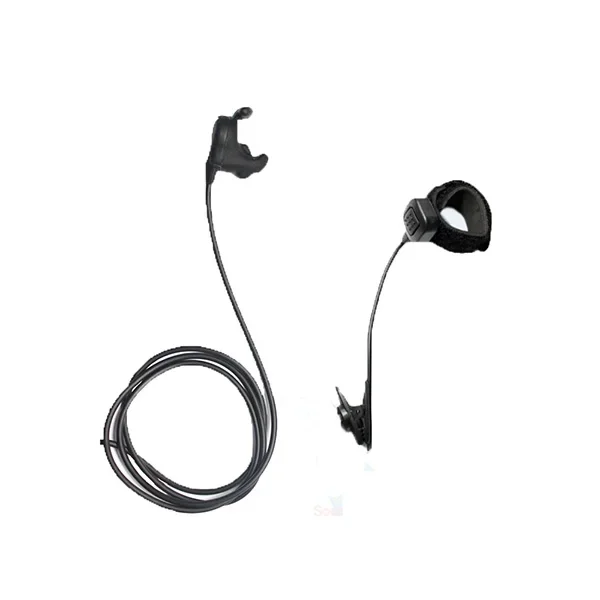 Single in-ear ear bone earphones with handsfree finger PTT for convenient use