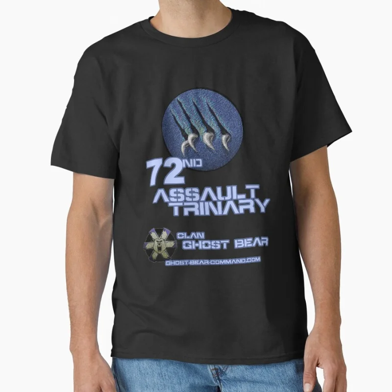 

The War Between Military Means In 31St Century Battletech Game Clan Ghost Bear 72Nd Assault Trinary T shirt Large size tops