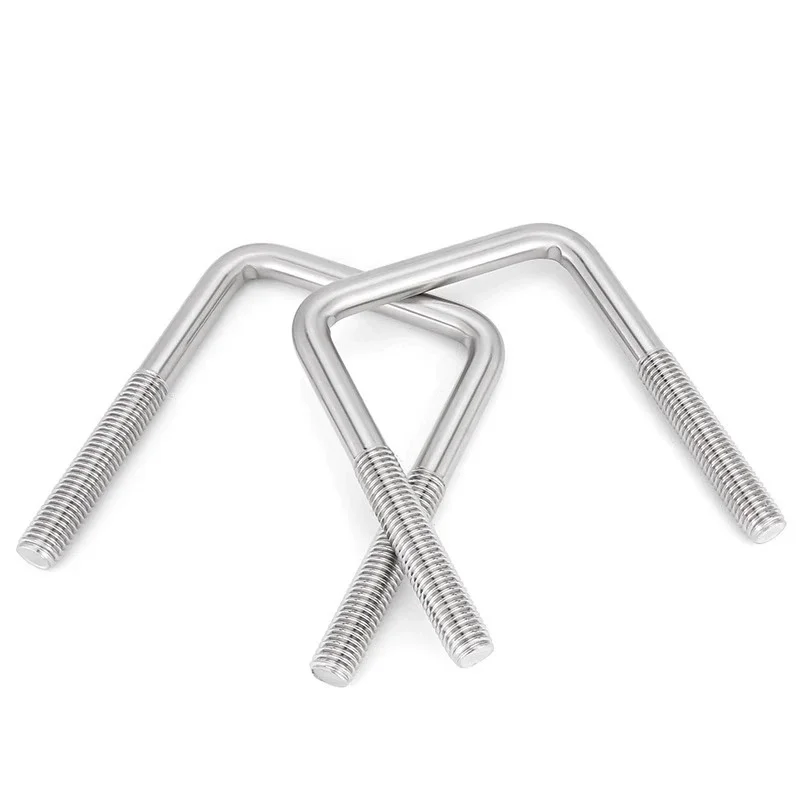 M6 M8 M10 304 الفولاذ المقاوم للصدأ U-الزاوية اليمنى الترباس مربع مسمار مزلاج U-الترباس لقط المسمار