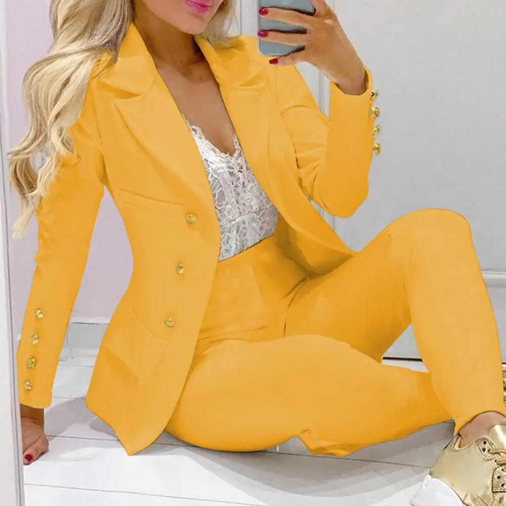 High Waist 2 Pcs/Set Stylish Slim Cardigan Lady Business Two-Piece Set Office Lady Business Suit Cardigan   for Work