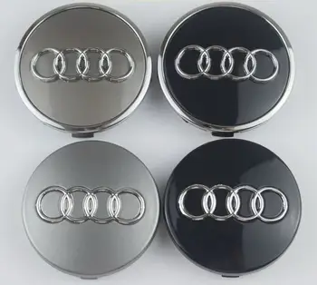 適用於Audi A3 A4 A5 A6 A7 S4 S6 Q5 Q3 Q7 RS7 的 4 件組汽車造型輪圈蓋標誌 60mm 61mm 68mm 69mm 輪圈中心蓋 8 最佳銷售 奧迪A3輪圈中心蓋 - №3