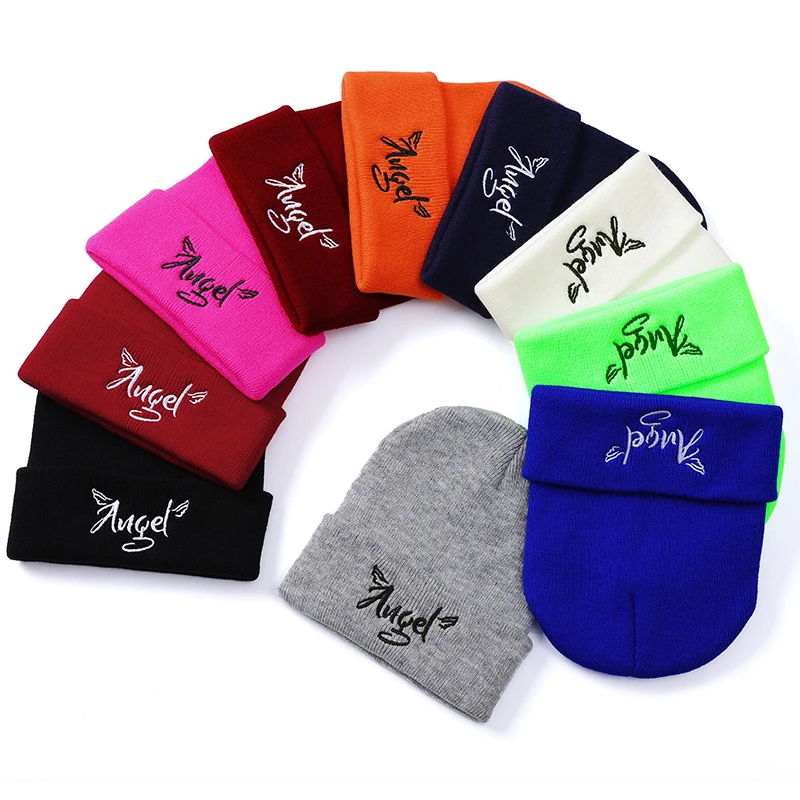 Unisex Beanie Hat Acrylic Hat Fashion Warm Skullies Knitted Hat Candy Solid Colors Female Casual Girls Winter Cap Hats For Women