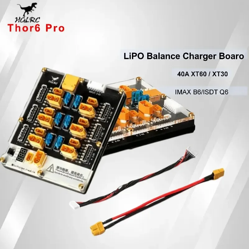 BoMaSHGLRC Thor 6 Pro 40A Lipo Balance Board XT60 XT30 2-6S Discharger For ISDT HOTA IMAX B6 D6 Pro P6 Q6 Nano