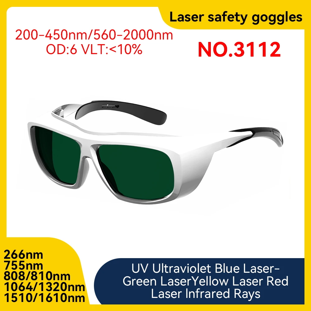 200-450nm & 560-2000nm OD6 CE Certificate  Protection Safety Glasses Protective Glass Welding Cutting Work Glasses Goggles