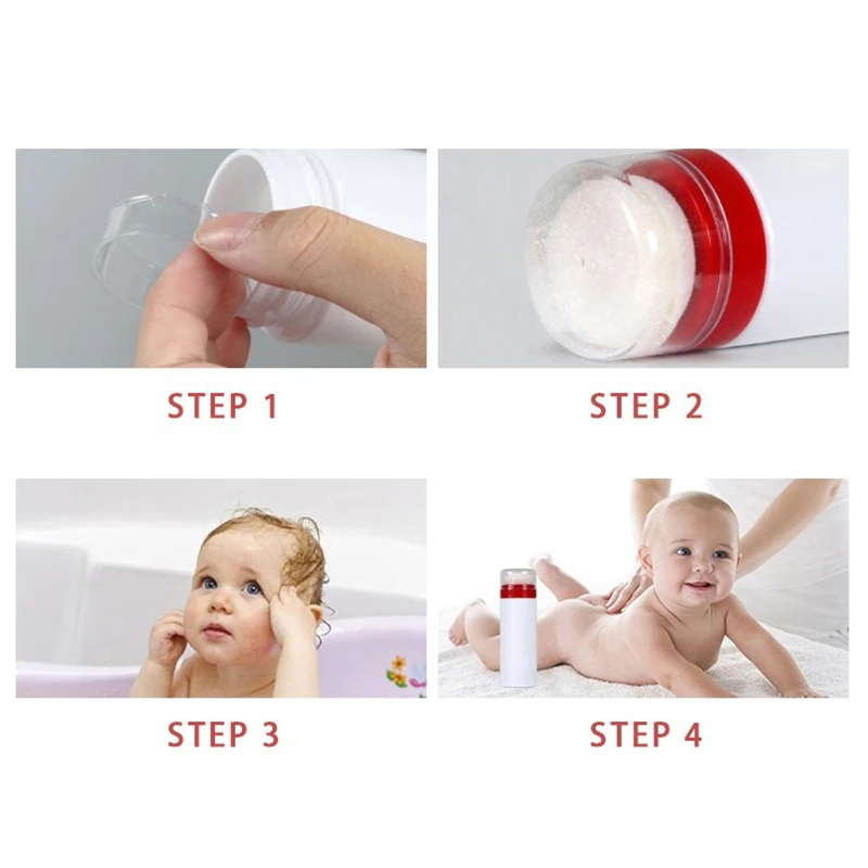 Baby Poeder Puff Fles Losse Poeder Fles Talkpoeder Fles Losse Poeder Fles Voor Trip Opslag Poeder (Dop, Willekeurige Kleur)