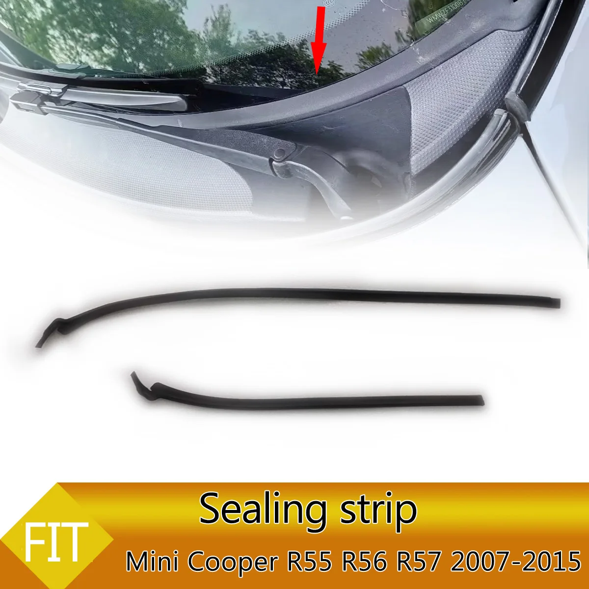 Windshield Cowl Cover Apron Seal Trim Weatherstrips Left Right Pair For Mini Cooper R55 R56 R57 2007-2015