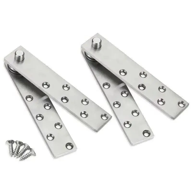 10PCS Stainless Steel Heavy Door Pivot Hinge 360° Rotary Invisible Door Hinges Background Wall Hidden Hinges Install Up and Down