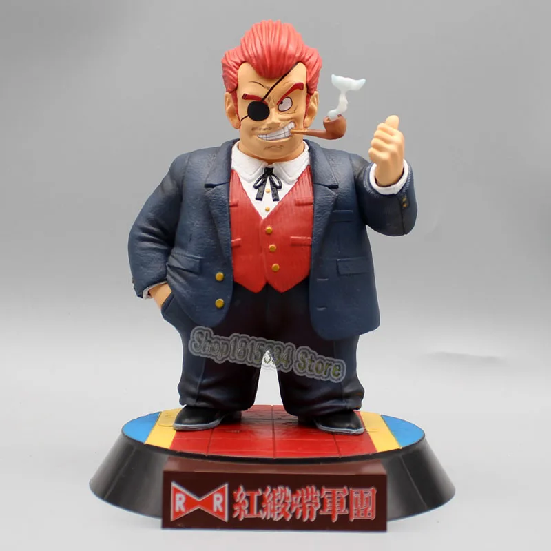 Anime Exército Fita Vermelha Dragon Ball Figure, GK XBD, Geral Azul, Comandante Figuras de Ação Vermelhas, Modelo PVC, Coleção Brinquedos, Ornamento