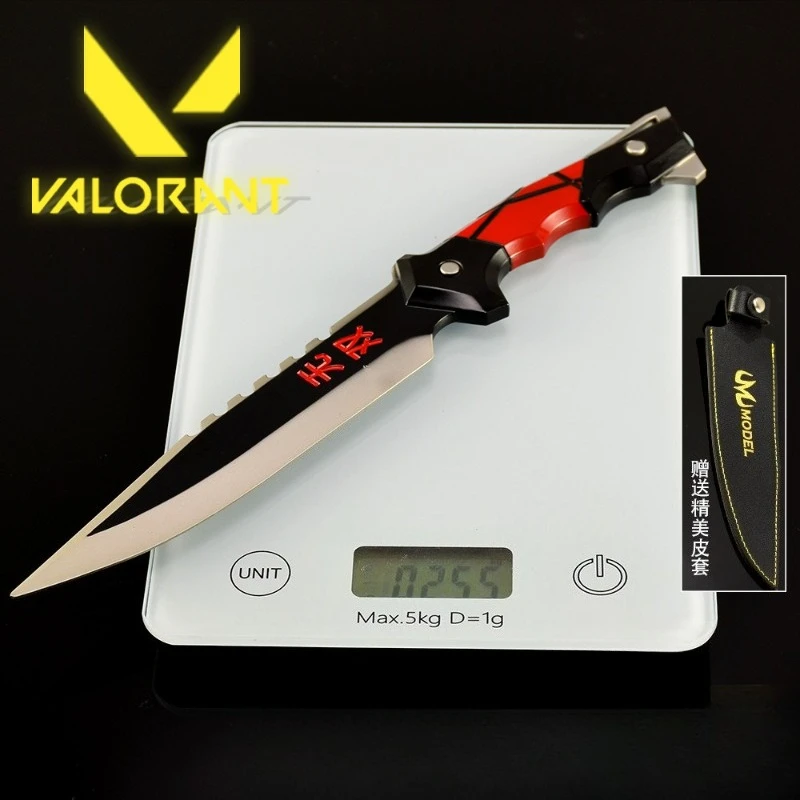 Valorant No Man's Sky couteau de poche, 30cm/11,81 pouces, édition étui, périphériques de jeu, modèles d'armes Katana, artisanat en métal, jouets d'ornement