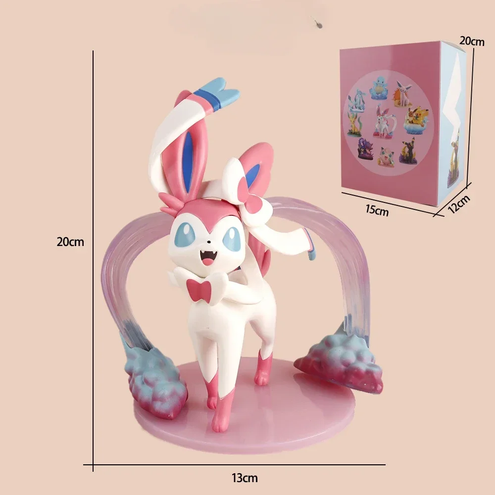 Pokémon Sylveon Leafeon Umbreon PVC Doll Anime Figure Peripheral Toys Car Desktop Decoration Kids Toy Gifts Christmas Birthday