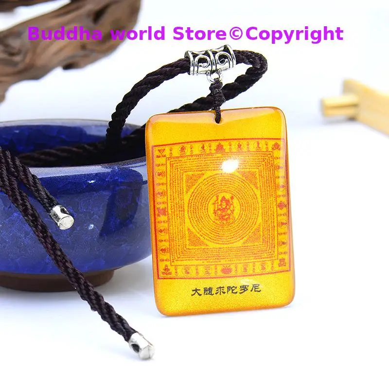 

Asia Thailand Tibet Buddhist efficacious gold foil DA SUI QIU Mantra scripture Amulet safe good luck Buddha Buddhist Pendant