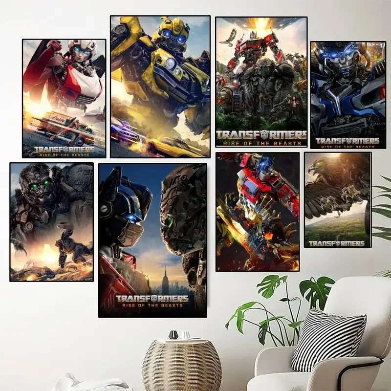 Film T-Transformers of R-Rise the B-Beasts POSTER Poster Prints Wall Painting Bedroom Living Room Wall Sticker Small