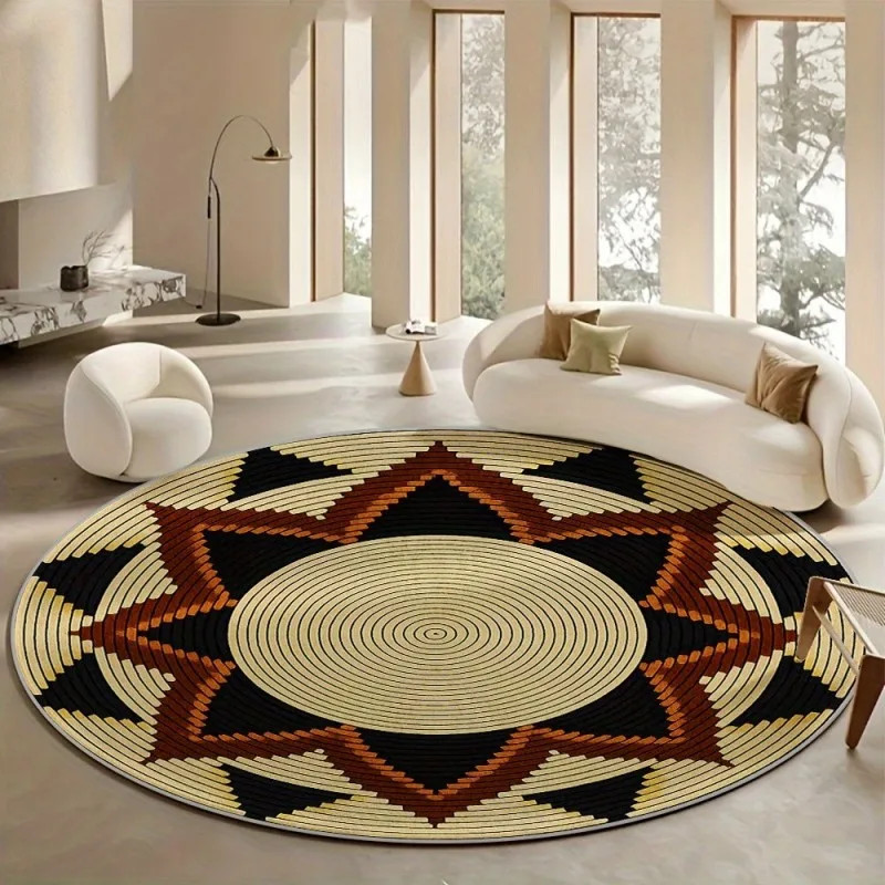 Round Death Moth Rug Gothic Skull Moon Area Carpet Non-Slip Bedroom Floor Mat Witchy Decor Trending 2026