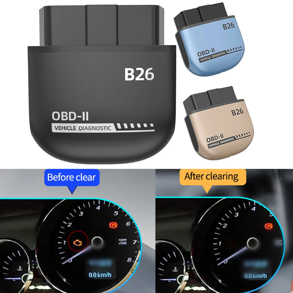 For OBD2 Scanner Engine Code Reader Diagnostic Tool For Reset Check Engine Light Wireless Diagnostic Tools For B26 Measures