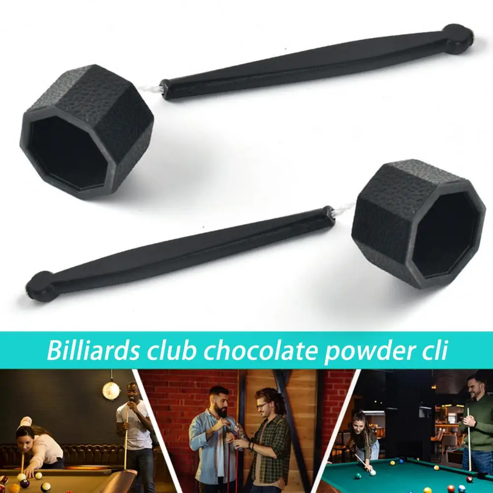 

Octagonal Pool Cue Chalk Holder Portable Black Plastic Pocket Snooker Chalk Holder Billiard Accessories Snooker Sports Accessory