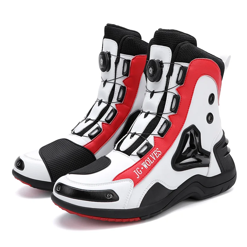 

Motorcycle boots four seasons high-top outdoor riding boots fashion protective motorcycle shoes plus size off-road cycling shoes