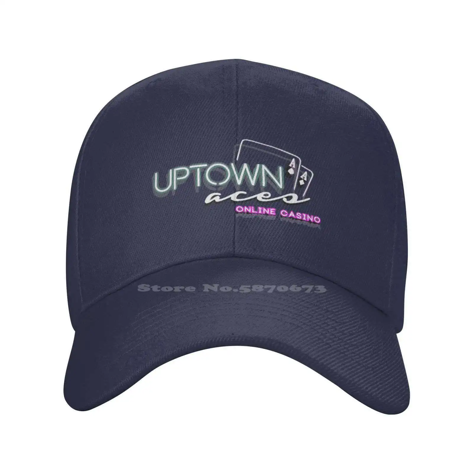 Uptown Aces Casino Logo Quality Denim cap Knitted hat Baseball cap