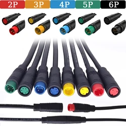 M6/M8 Julet Waterproof Sensor Electric Bicycle Butt Joint Plug 2 3 4 5 6Pin Docking Type Ebike Display Cable Connector Wire 20cm