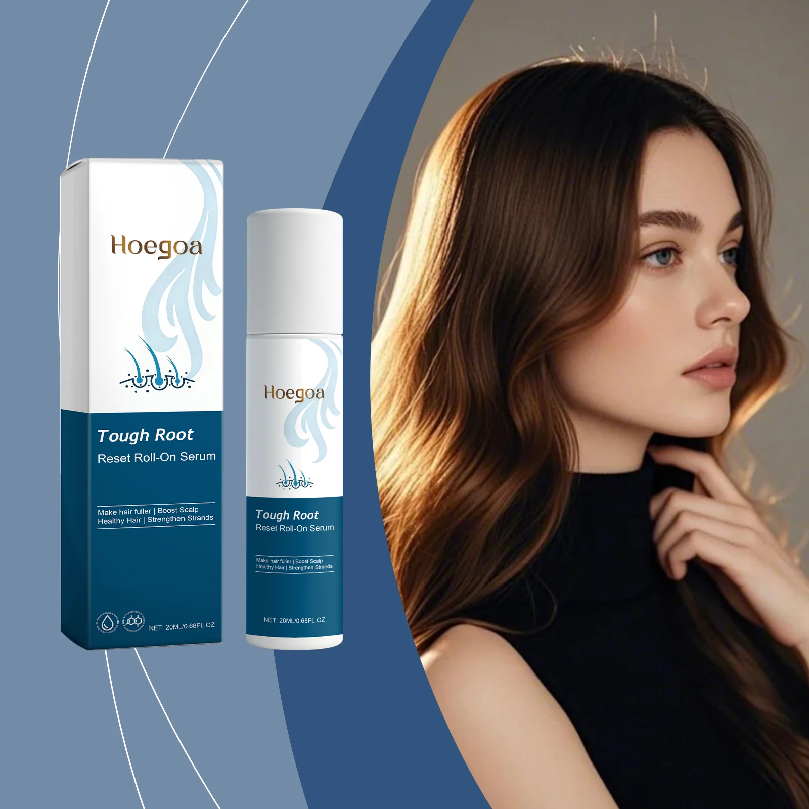 

Scalp Roll-On Serum - Smooth Texture Gentle Moisturizes Scalp Refreshes Daily Massage Care Boosts Vitality & Enhances Thickness