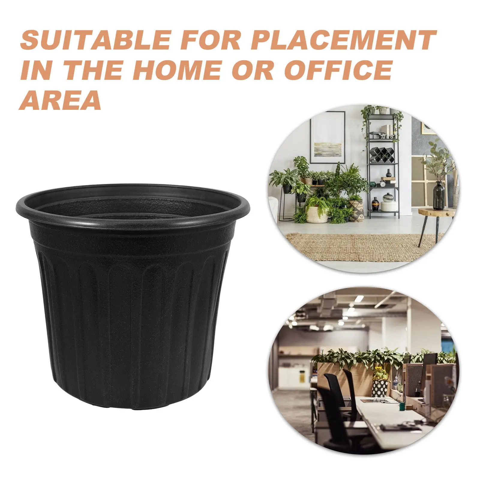 6Pcs Nursery Pots Black Plastic Thickened Garden Pots for Succulents Cuttings Transplanting Small Plants Indoor Outdoor Flower