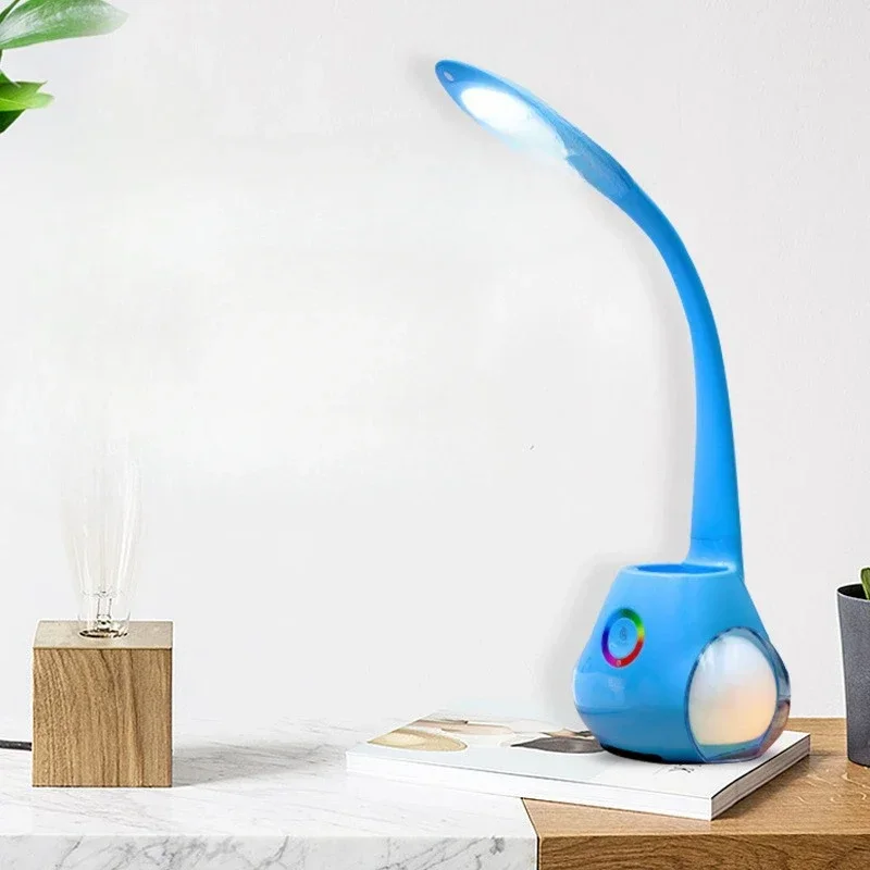 Dual-purpose Pen Holder Desk Lamp Touch Multi-function Bluetooth Speaker Colorful Night Light