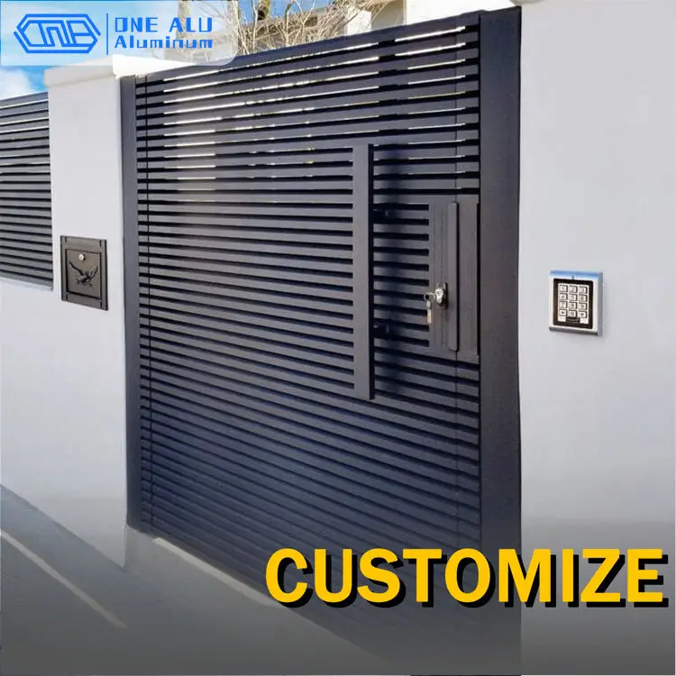 Automatic Aluminum Gate Modern House Garden Gate Driveway Entrance Gate Privacy Security Heavy Duty Anti Rust Customizable