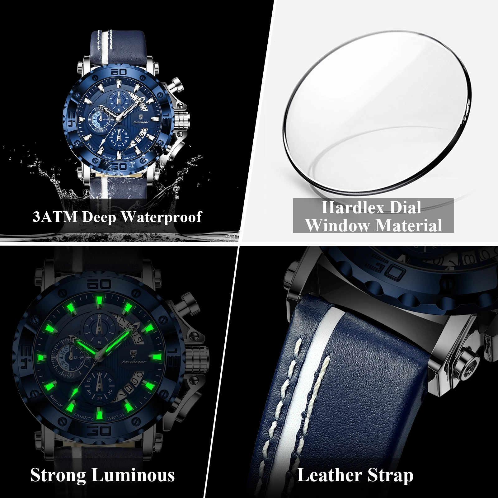 POEDAGAR Top Sport Herrenuhr W – Men'S Fashion Magazine Bewertung und Preis