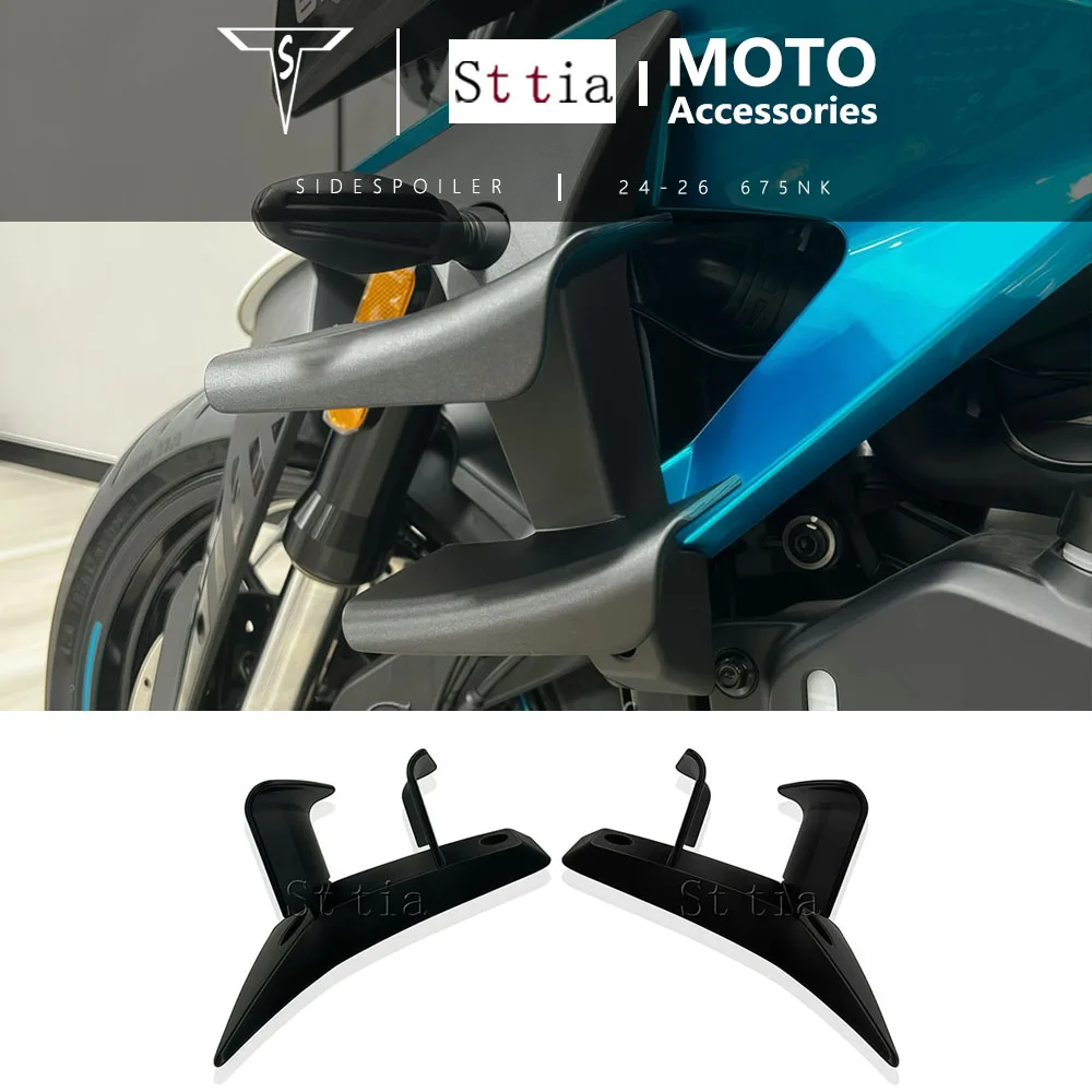 For CFMOTO 675NK Side Wing Side Spoiler For CFMOTO 675 NK 2024 2025 2026 Fairing Side Winglet Front Spoiler Lower Spoiler Flank