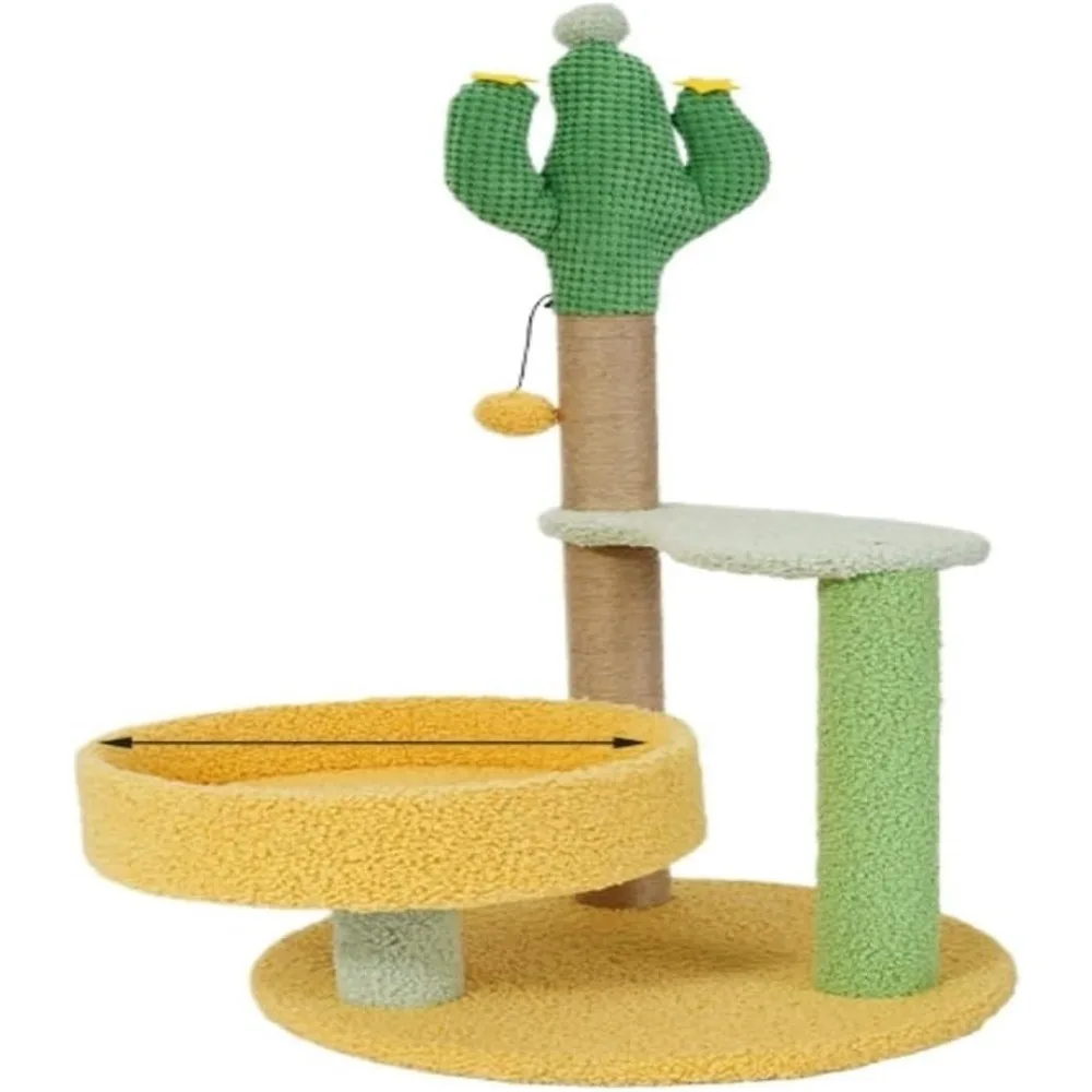 

Friendship Cat Easy to Clean Cactus Climbing Frame Nest Integrated Scratching Board Supplies Small Jumping Platform Climb