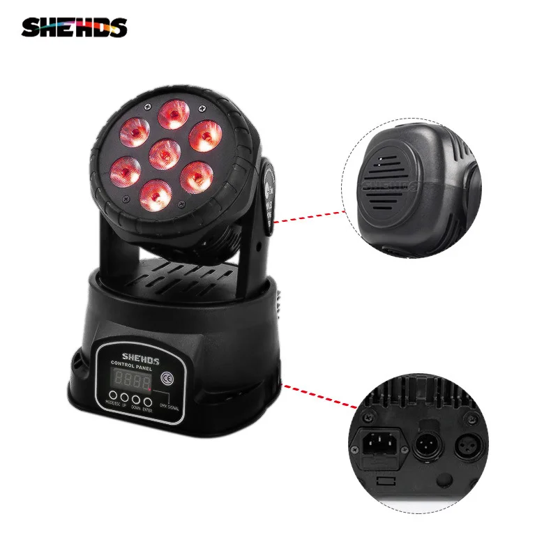

LED 7-in-1 Dyeing Moving Head Light DMX512 Atmosphere Light Flash Light Bar KTV Private Room Stage Lighting