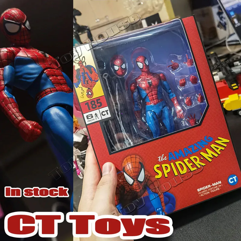 

В наличии Ct Toys Человек-паук Mafex 185, классический костюм, аниме-фигурка Ver Miles Morales 2099, фигурка Человека-паука, игрушки, подарок для детей