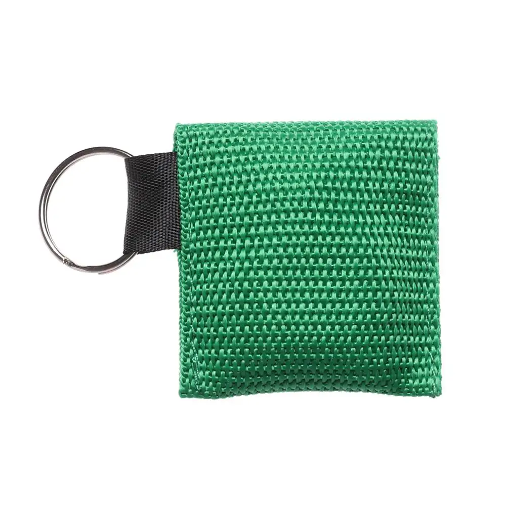 LLavero de 8 Uds., herramientas de cuidado de la salud, protector facial desechable de bolsillo, máscara de resucitador CPR, ayuda de emergencia, respiración Artificial