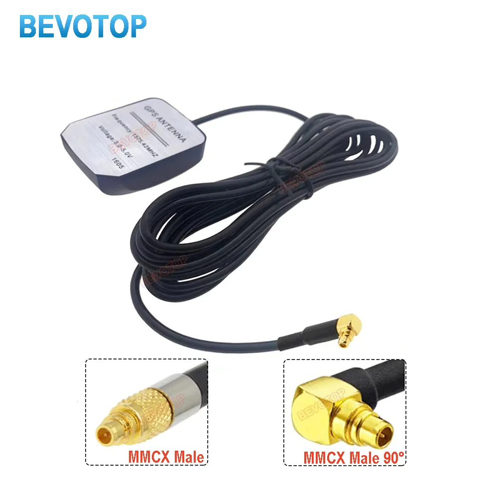 Magnetic Base Car GPS Antenna Cable with MMCX Male Connector GPS Receiver Auto Aerial Adapter for Car Navigation Camera Player