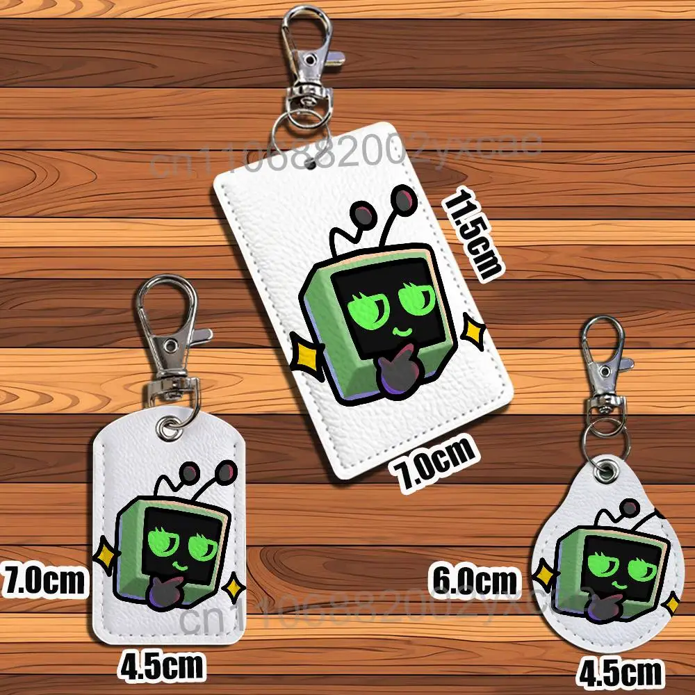 game Vee Dandy cute Astro World Leather Keychain Badge Holder with Lanyard ID/Access Card Holder, Key Ring Accessory Gift Option view 5