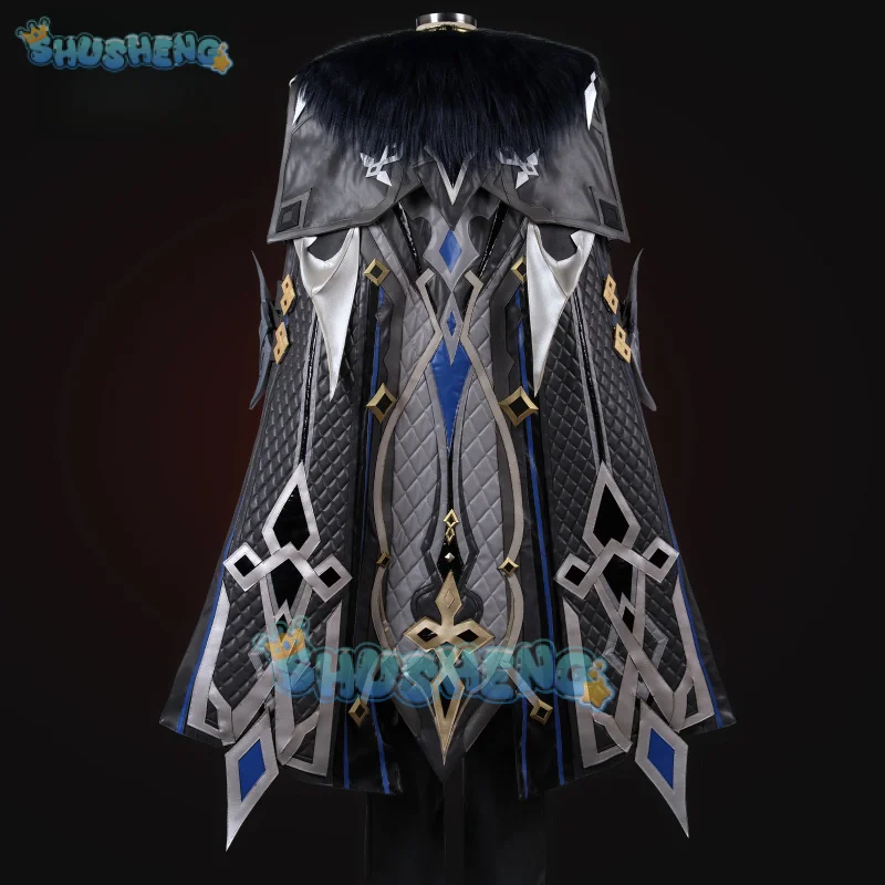 The Captain Cosplay Costume Genshin Impact Captain Cloak Uniform Mask Eleven Fatui Harbingers Natlan Halloween for Women Men