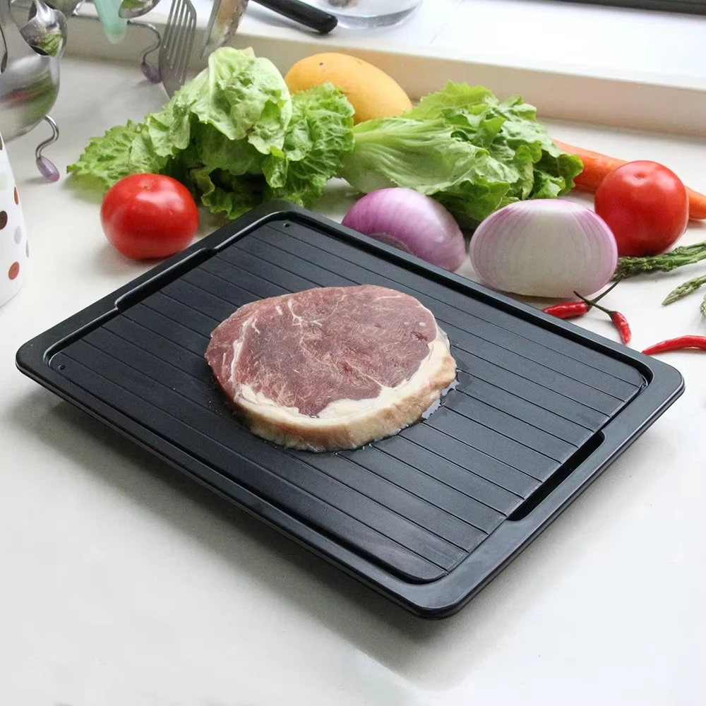

Quick-Defrosting Aluminium Tray Fast Thaw Frozen Food Meat Fruit-Kitchen Gadgets Master